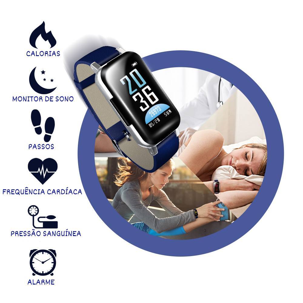 Relógio Smartwatch LEMFO 2 em 1 Com fones de ouvido TWS Acoplados. - Imagem 7